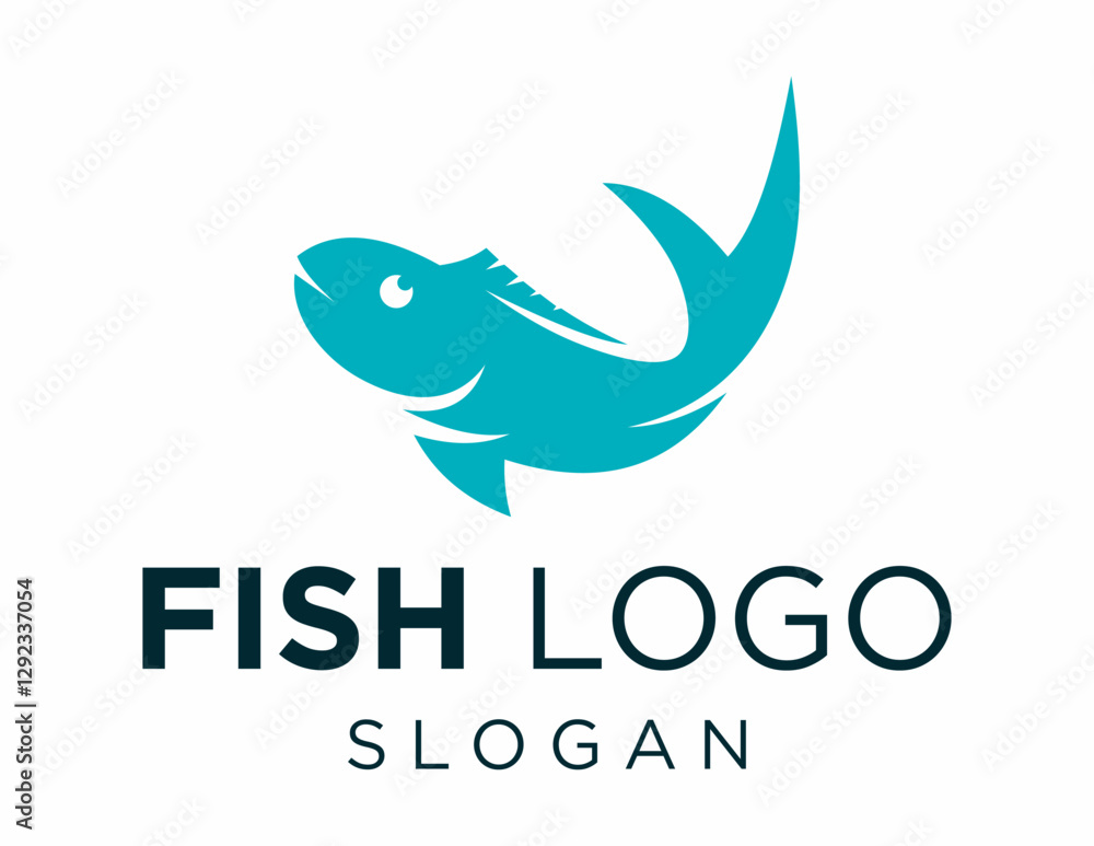 Poster logo design about fish on a white background. created using the coreldraw application.