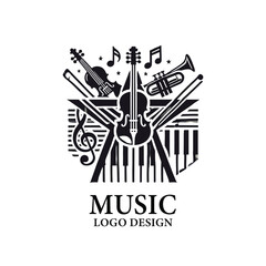 Music Vector Logo Design 