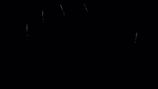 Scratch effect by a human hand on a black screen. Animation of claws tearing the surface in 4K with an alpha channel. Halloween VFX for overlay and creating a mystical atmosphere.
