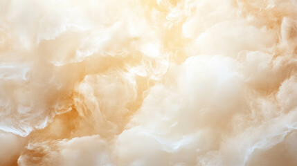 Light airy cream clouds with diffused background for dreamy design