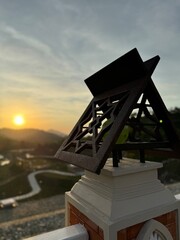 sunset over the bridge