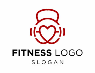 Logo design about Fitness on a white background. created using the CorelDraw application.