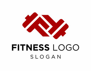Logo design about Fitness on a white background. created using the CorelDraw application.