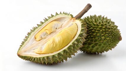 Fototapeta premium Durian Fruit, Half-Cut, Close-Up