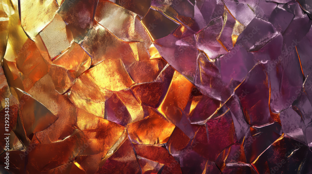 Aufkleber abstract metallic texture background with colorful foil pieces and crumpled patterns