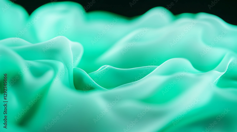 Poster soft green and mint light gradient fabric texture for background design