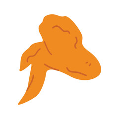 Chicken wing flat vector illustration icon, chicken wing clip art, chicken wings clip art