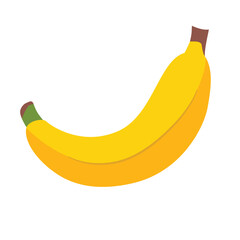 Banana clip art, clip art banana, banana fruit flat vector illustration icon, gambar buah pisang kartun