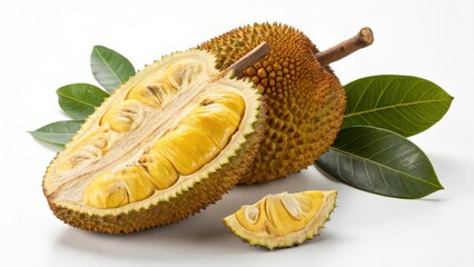 Fototapeta premium Jackfruit, Tropical Fruit, Cut Open, Studio Shot