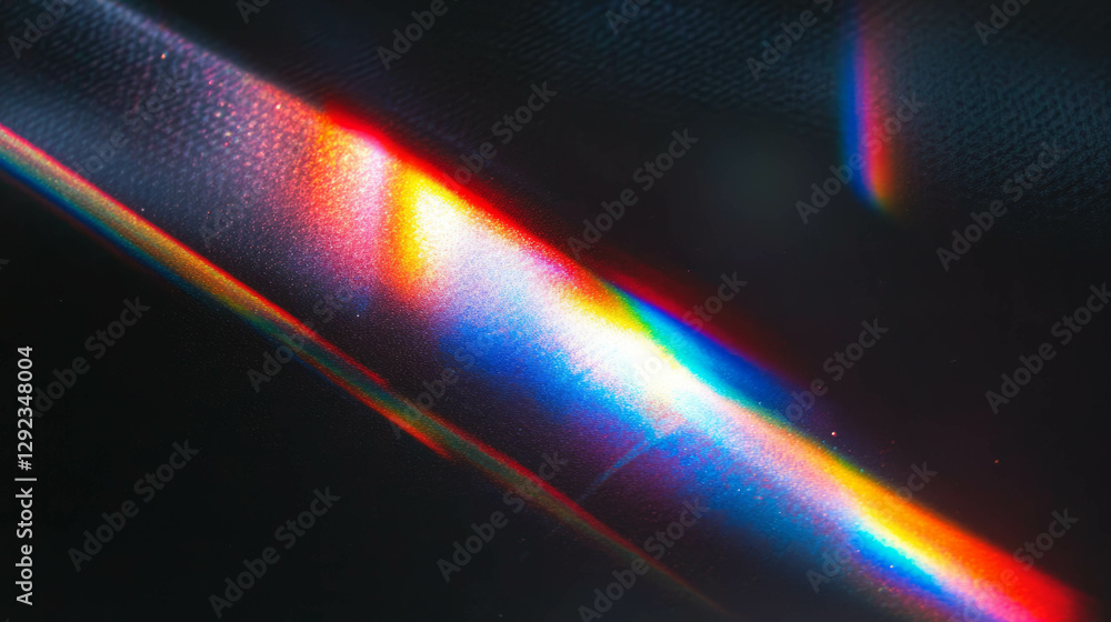 Aufkleber prism light reflection with monochrome rainbow spectrum for abstract background design