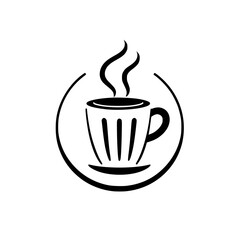 Coffee Cup Icon with Steam.
