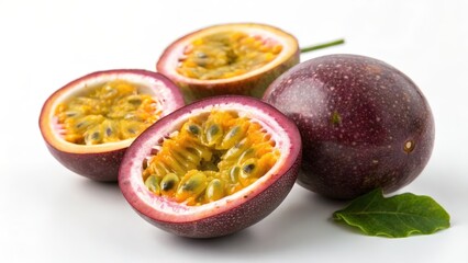 Passion Fruit Halves and Whole Fruit