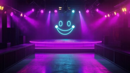 Neon Smiley Concert Stage (1)