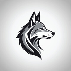 Majestic Wolf Head Logo Design, Strong Animal Symbol, Vector Art