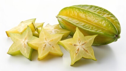 Fototapeta premium Star Fruit Slices and Whole Fruit