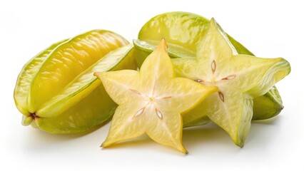 Fototapeta premium Star Fruit Slices and Whole Fruit