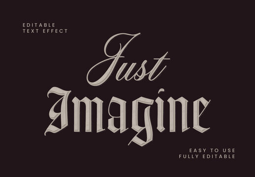 Black And Beige Medieval Vintage Font Gothic Classic Text Effect