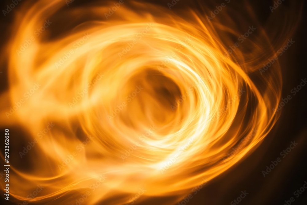 Poster glowing gas swirls create an energy flow in a dark and mystical environment. generative ai