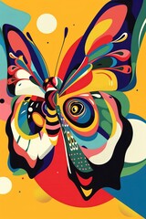Modern abstract butterfly vector illustration for modern art posters, covers, or background designs
