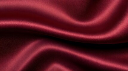 Fototapeta premium A Maroon Silk Fabric Showing Delicate Folds and Softness
