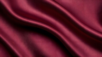 Obraz premium A beautifully draped burgundy silk fabric showing graceful folds in detail