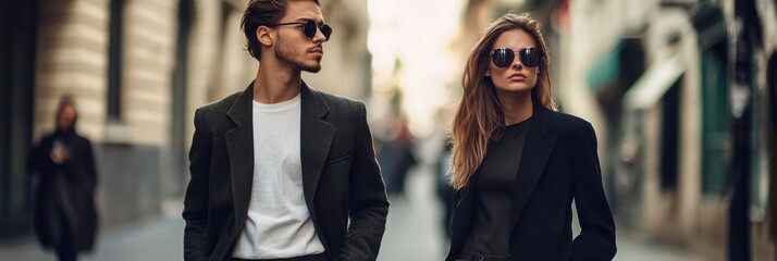 Transforming street fashion with a casual messy look and an elegant stylish outfit in urban setting. Generative AI