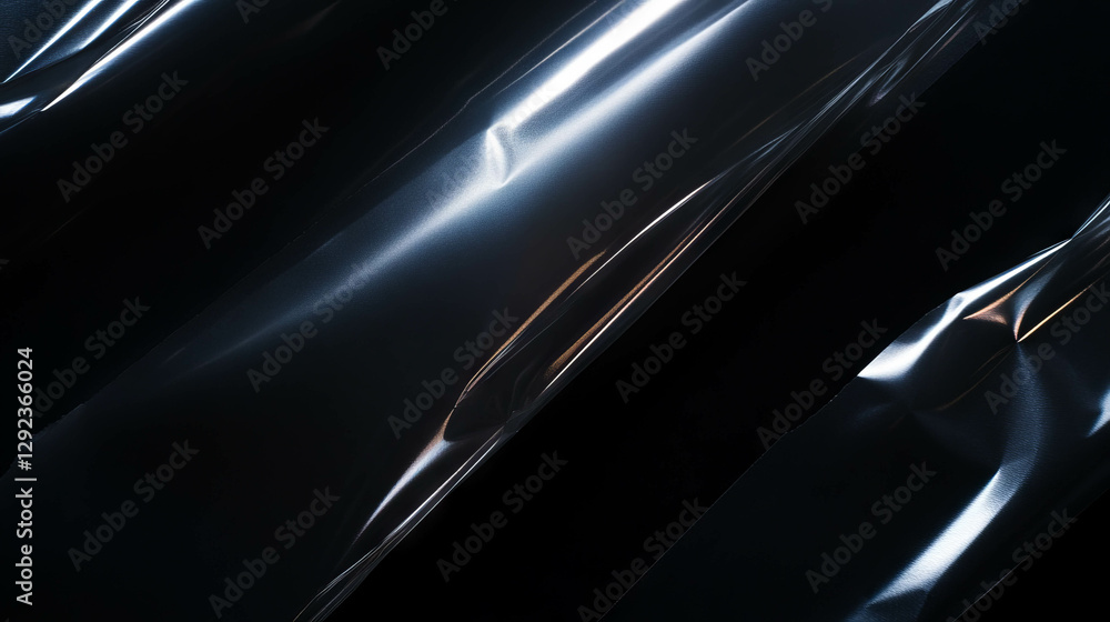 Poster abstract layers of translucent packing tape with light reflections