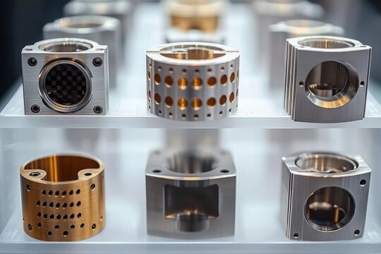 Intricate Metal Components Arrangement in a Modern Minimalistic Design
