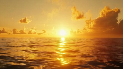 Obraz premium Sunset serenity over ocean waves coastal landscape nature photography tranquil environment wide view