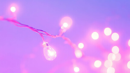 Gentle pastel pink lights for romantic atmosphere and elegant design