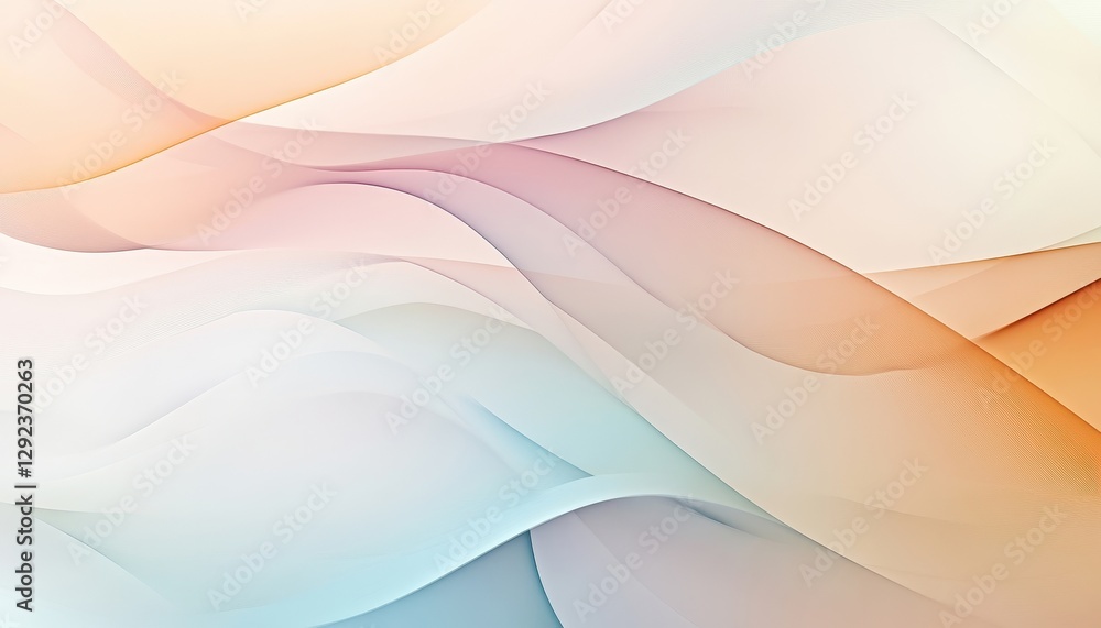 Poster abstract pastel wave background soft color flowing design