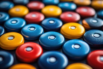 Colorful Political Badges Illustration Vibrant Close-up of AfD Buttons Modern Design