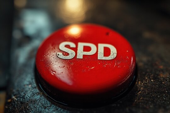 Red Political Buttons Display Concept for Elections and Government in Berlin Germany
