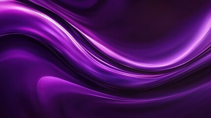 Abstract Purple Wave Background with Smooth Dynamic Flowing Texture and Iridescent Glow