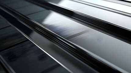 Close Up of Metallic Ribbed Surface