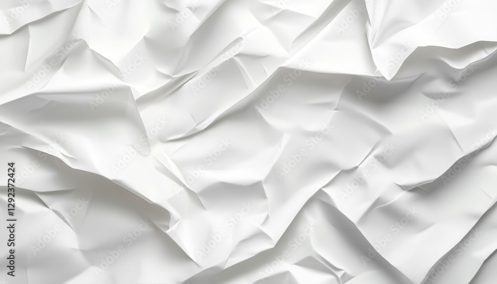 Poster abstract white crumpled tissue paper texture background