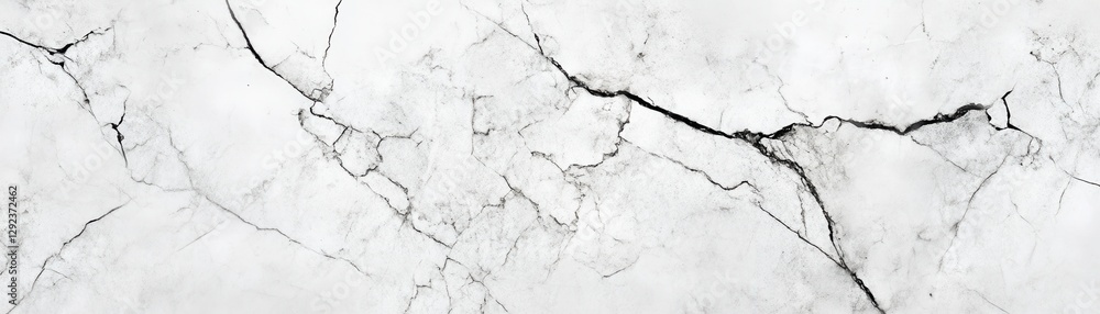 Poster abstract white marble texture with cracks and lines