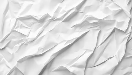 Obraz premium Abstract White Crumpled Paper Texture Background