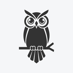 Minimalist Owl Silhouette Design