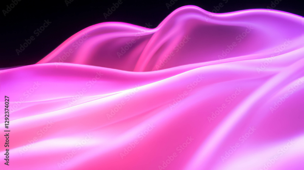 Poster dreamy pink light waves creating a soft abstract background
