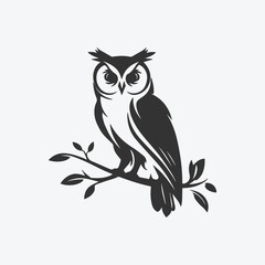 Elegant Owl Silhouette Design