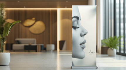 Advertising and promo white empty information booth stand or roll up board. Realistic vector illustration set of blank portable vertical pullup info banner mockup for ad and product presentation.