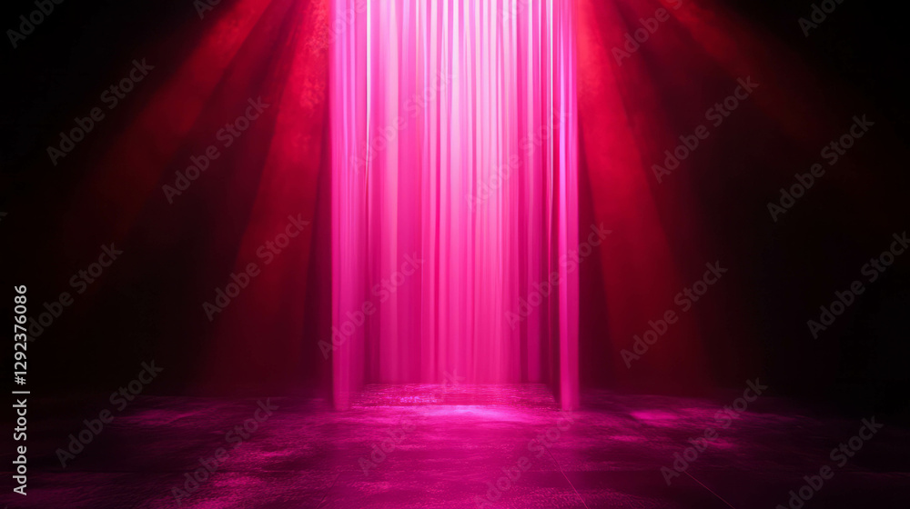 Poster abstract pink light background with vertical streaks creating depth and atmosphere