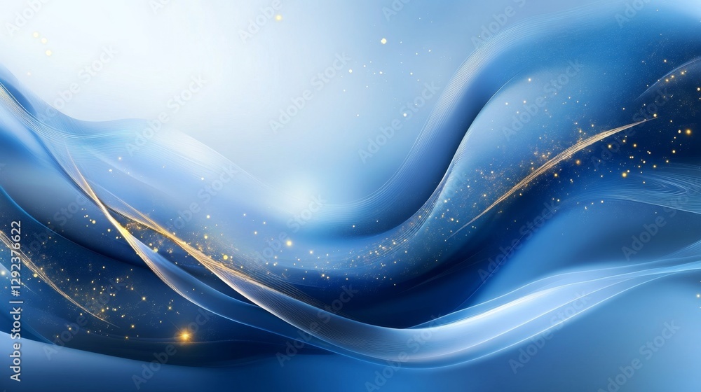 Aufkleber dynamic abstract blue background shimmering digital art online virtual space artistic view visual co
