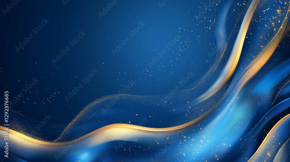 Poster dynamic abstract blue background event digital space visual content virtual environment artistic vie