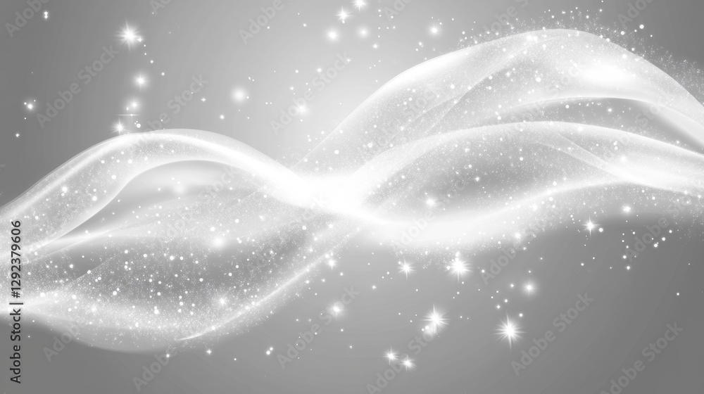 Poster creating a serene atmosphere with elegant white abstract backgrounds digital art modern workspace mi