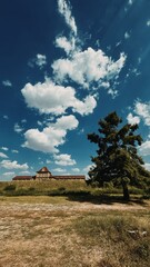 mountain landscape with blue sky 
