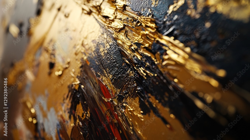 Aufkleber exploring the intricate details of golden abstraction in digital art online gallery visual content a