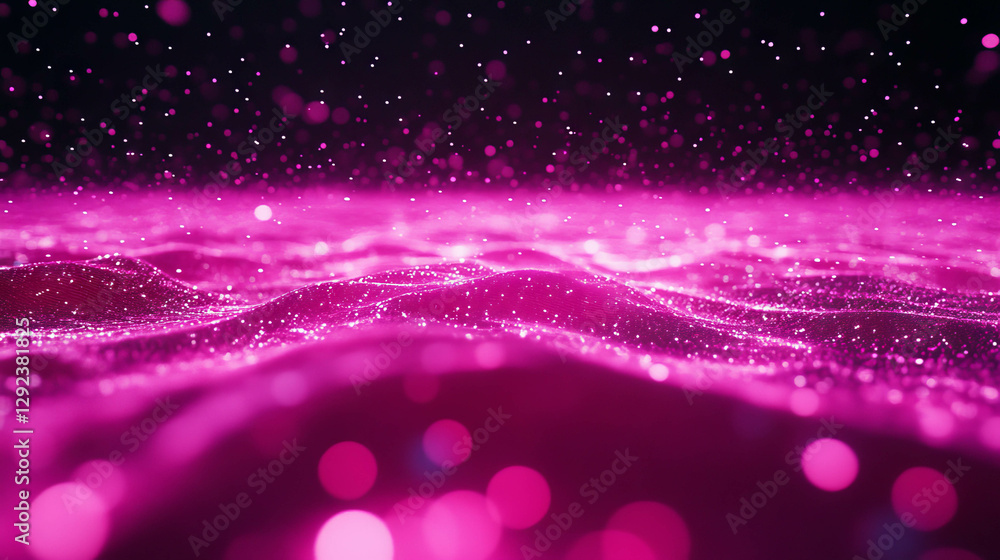 Poster mesmerizing pink light background with bokeh for creative design
