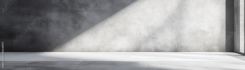 Leinwandbilder abstract concrete wall with light and shadow. minimalist modern design background. empty studio spac